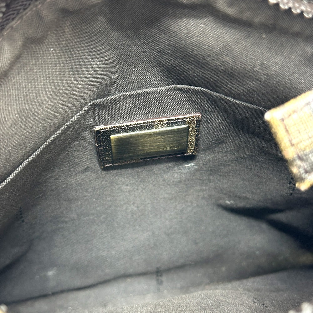 FENDI Shoulder Bag 7VA214 PVC Brown Zucca Pattern
