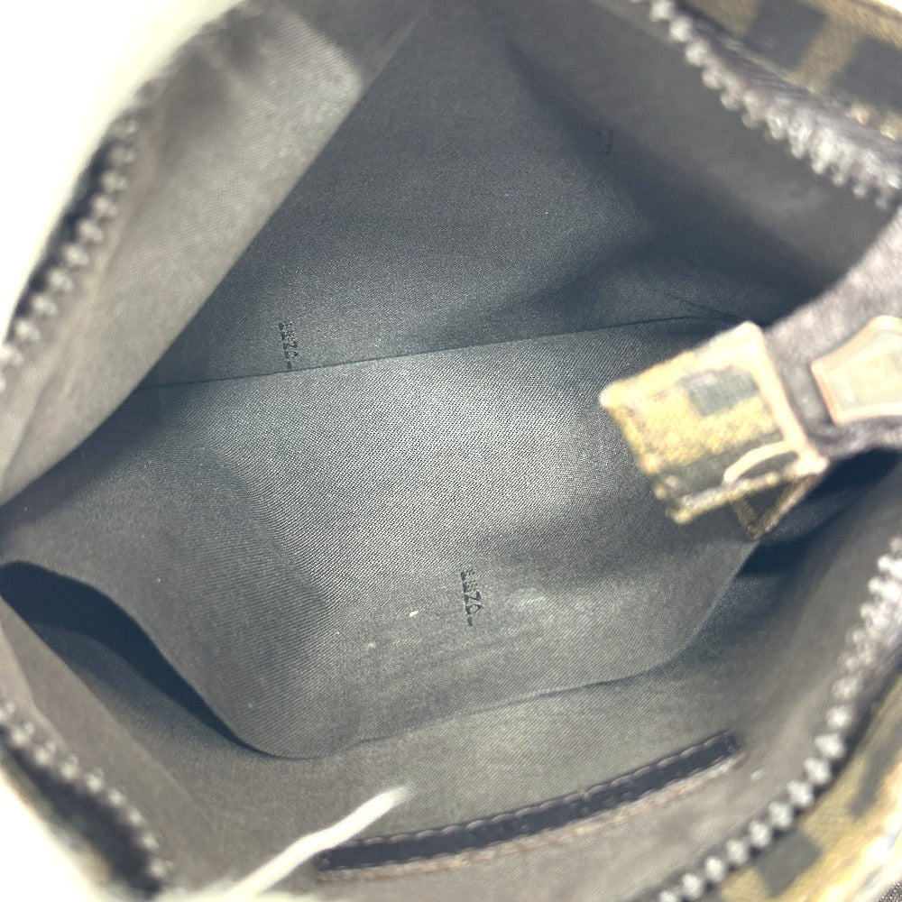FENDI Shoulder Bag 7VA214 PVC Brown Zucca Pattern