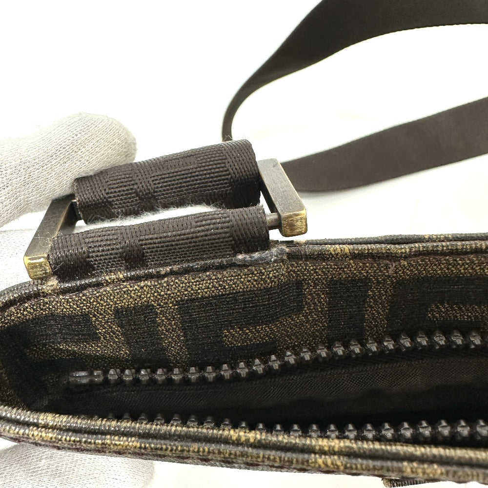 FENDI Shoulder Bag 7VA214 PVC Brown Zucca Pattern