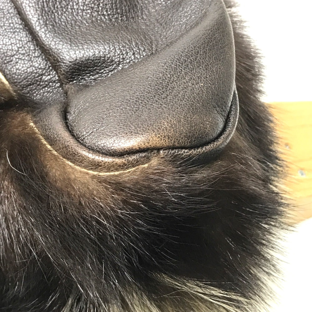 FENDI Shoulder Bag 8BT161 fur Dark brown Fur bag Peekaboo Women Used Authentic