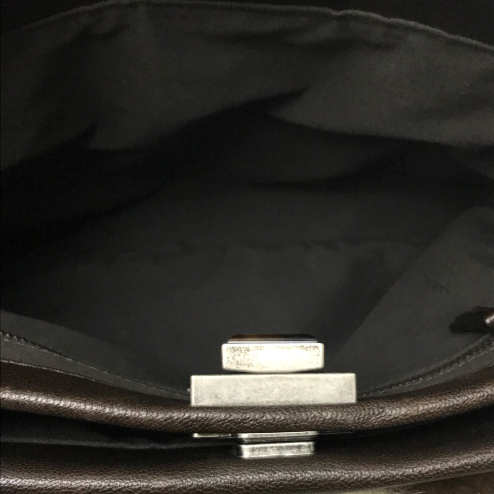 FENDI Shoulder Bag 8BT161 fur Dark brown Fur bag Peekaboo Women Used Authentic