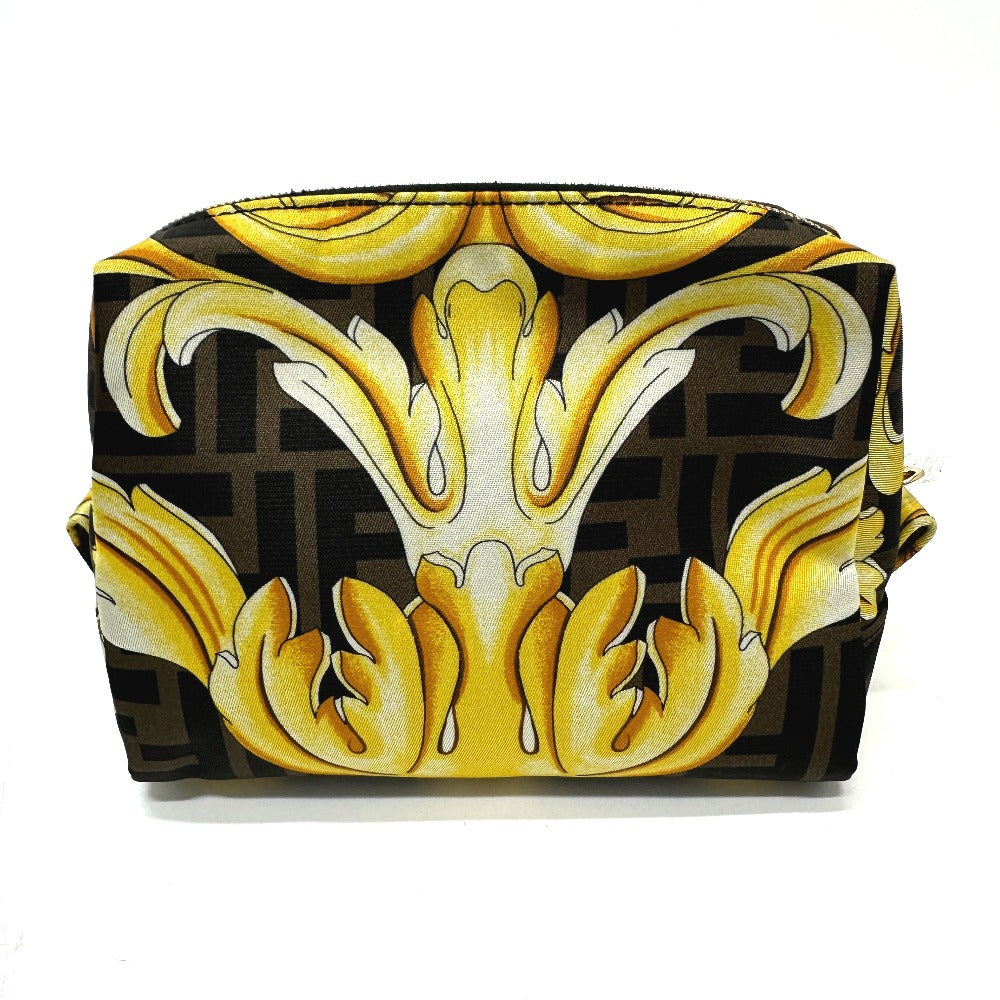 FENDI Pouch 8N0172 Nylon Brown Versace VERSACE collaboration Fendace FENDACE