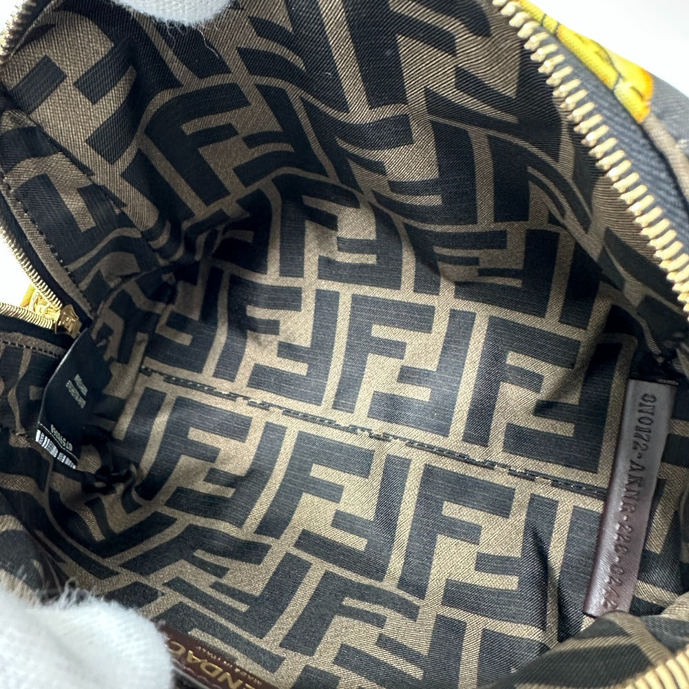 FENDI Pouch 8N0172 Nylon Brown Versace VERSACE collaboration Fendace FENDACE