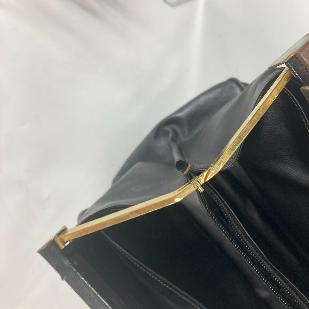 FENDI Handbag Leather / PVC black vintage Doctor Bag Pecan Women Used Authentic