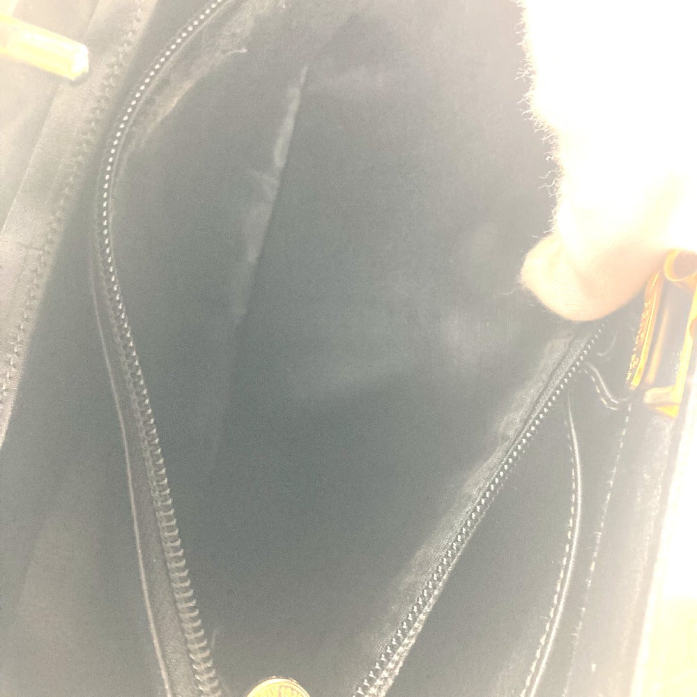 FENDI Handbag Leather / PVC black vintage Doctor Bag Pecan Women Used Authentic