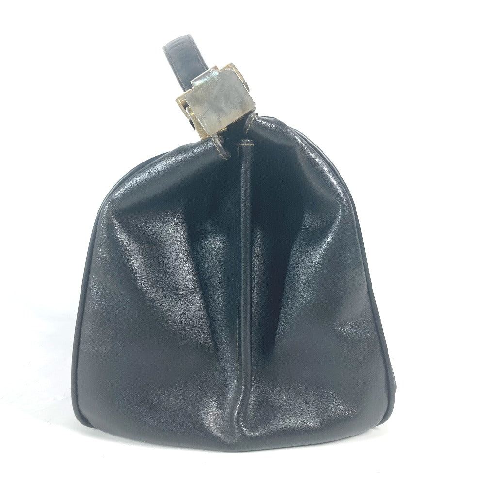 FENDI Handbag Leather / PVC black vintage Doctor Bag Pecan Women Used Authentic