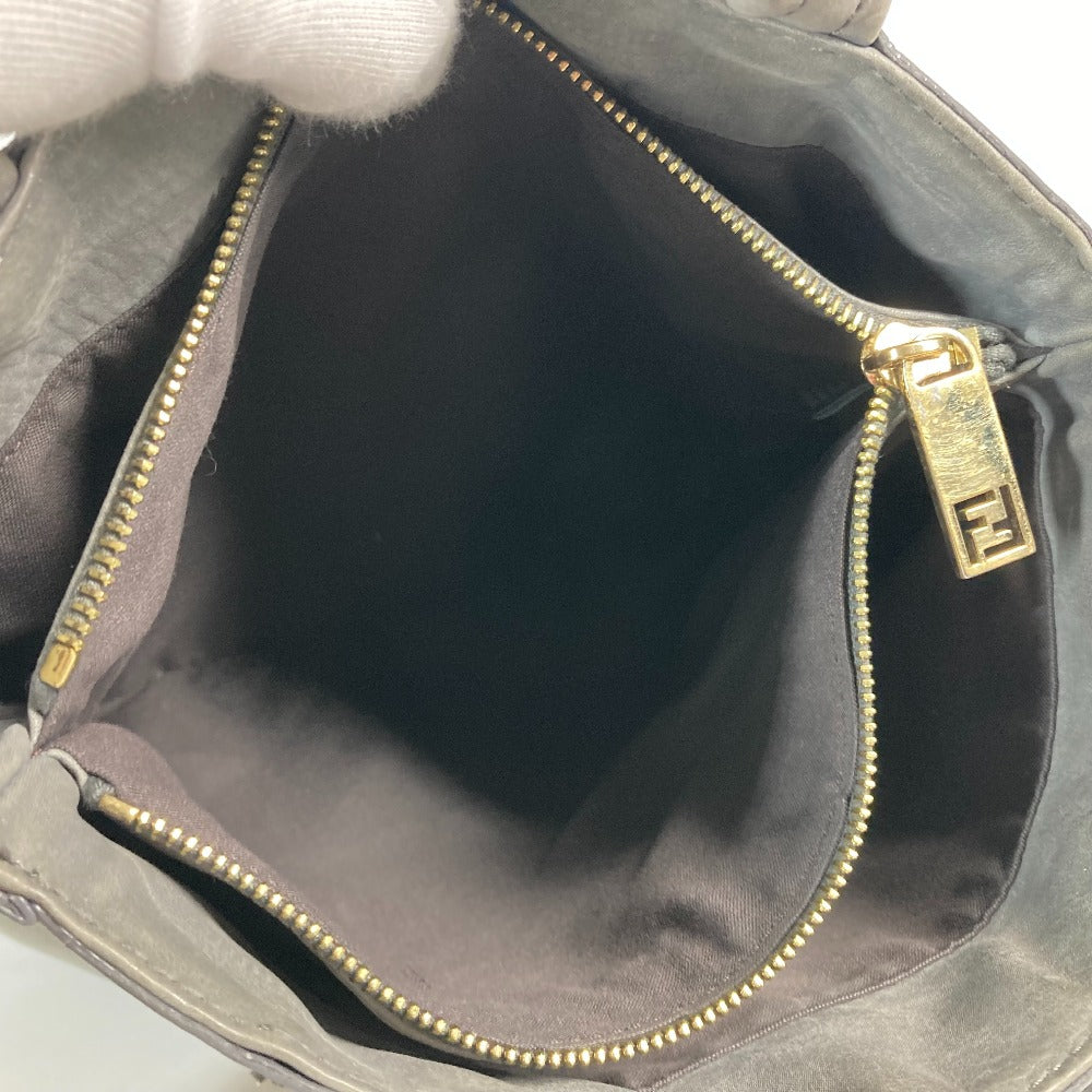 FENDI Shoulder Bag 8BR650 leather gray Bag Shoulder Bag Tote Bag logo FF