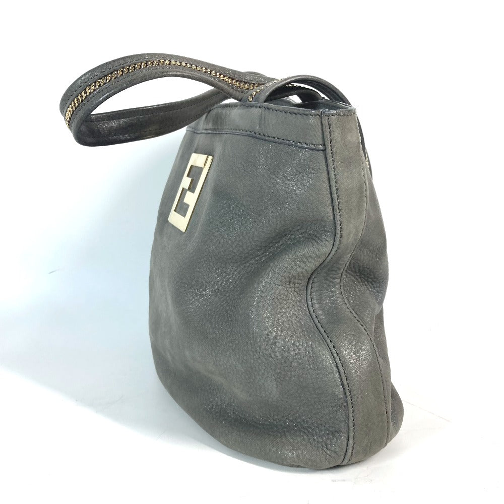 FENDI Shoulder Bag 8BR650 leather gray Bag Shoulder Bag Tote Bag logo FF