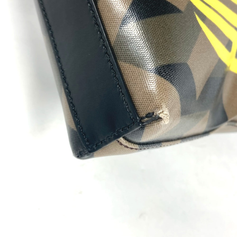 FENDI Shoulder Bag 7VA470 PVC Brown Multicolor logo Women Used Authentic