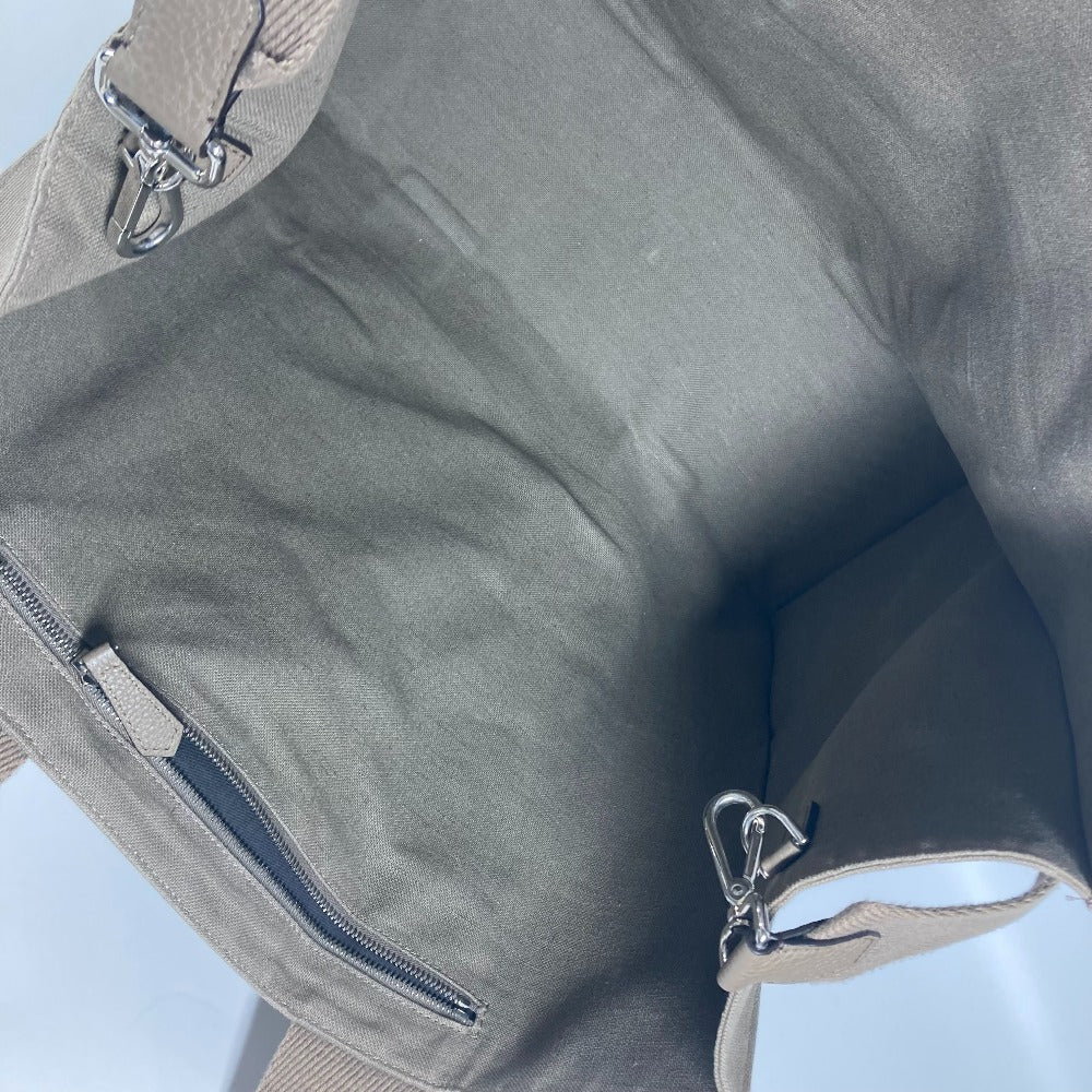FENDI Tote Bag 7VA558 canvas khaki TOTE CANVAS mens Used Authentic