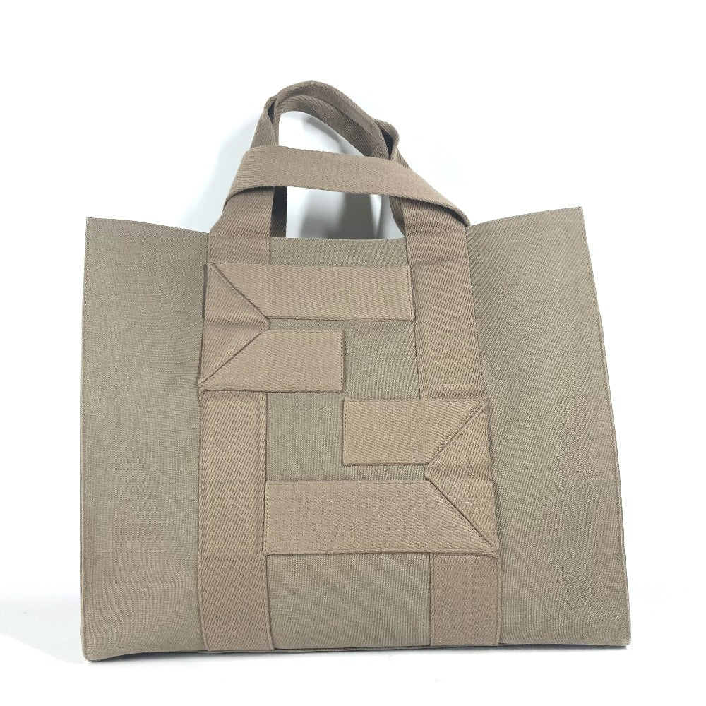 FENDI Tote Bag 7VA558 canvas khaki TOTE CANVAS mens Used Authentic