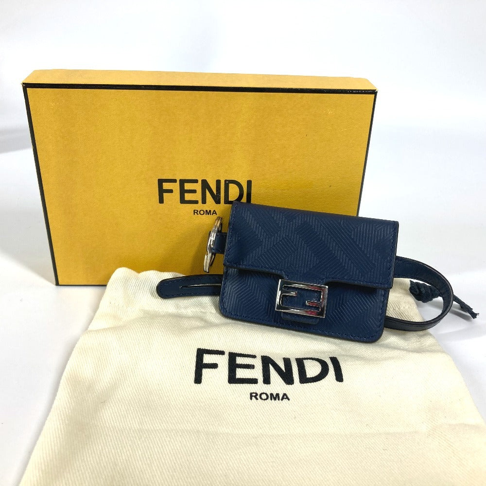 FENDI charm leather Navy Bucket type Bag type