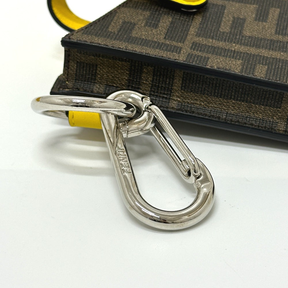 FENDI Bag charm 7AR759 PVC / Leather Two-tone color (brown) Zucca Charm