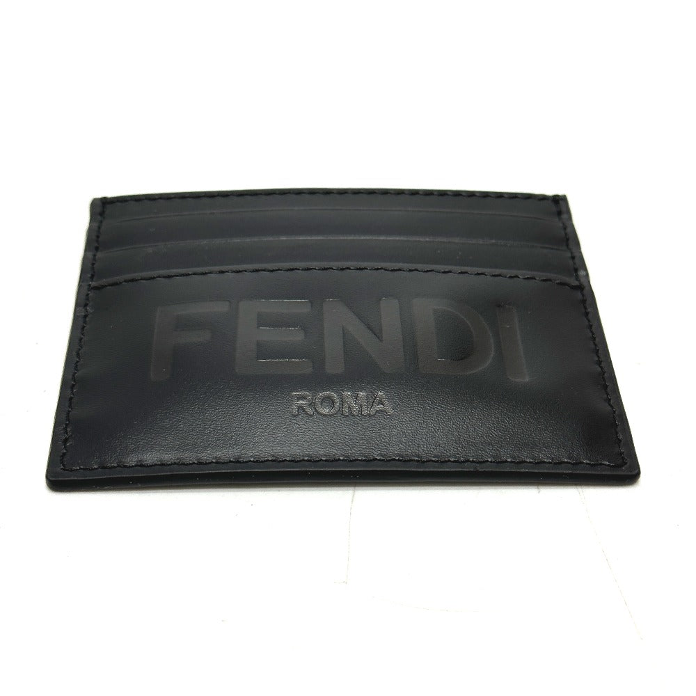 FENDI Card Case 7M0164 leather black logo