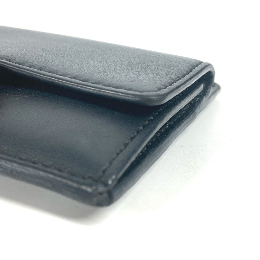 FENDI Card Case 8M0423 leather black name card holder Baguette Card Case Women Used Authentic