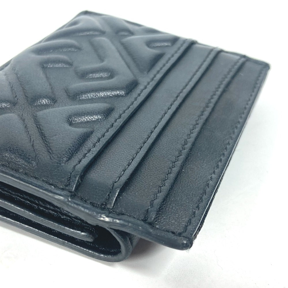 FENDI Card Case 8M0423 leather black name card holder Baguette Card Case Women Used Authentic