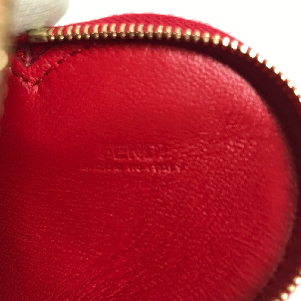 FENDI Coin case 8M0467 leather Red heart