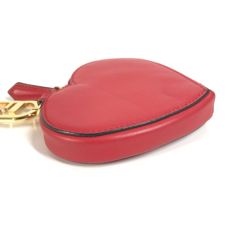 FENDI Coin case 8M0467 leather Red heart