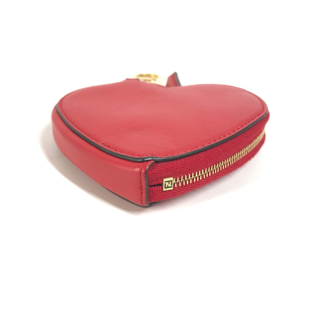 FENDI Coin case 8M0467 leather Red heart