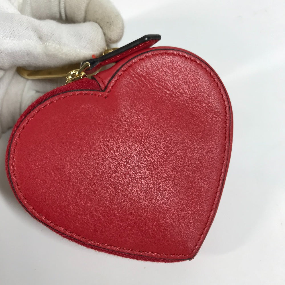 FENDI Coin case 8M0467 leather Red heart