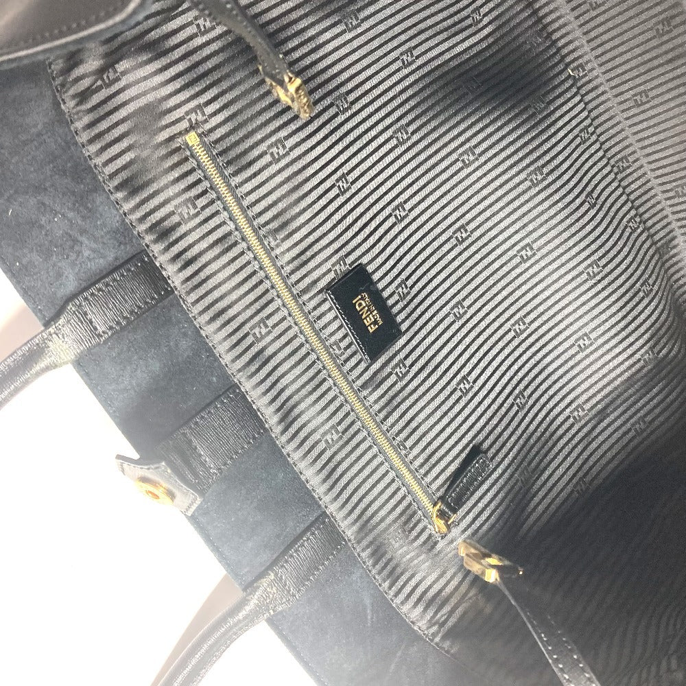 FENDI Tote Bag 8BH251 leather black To joule