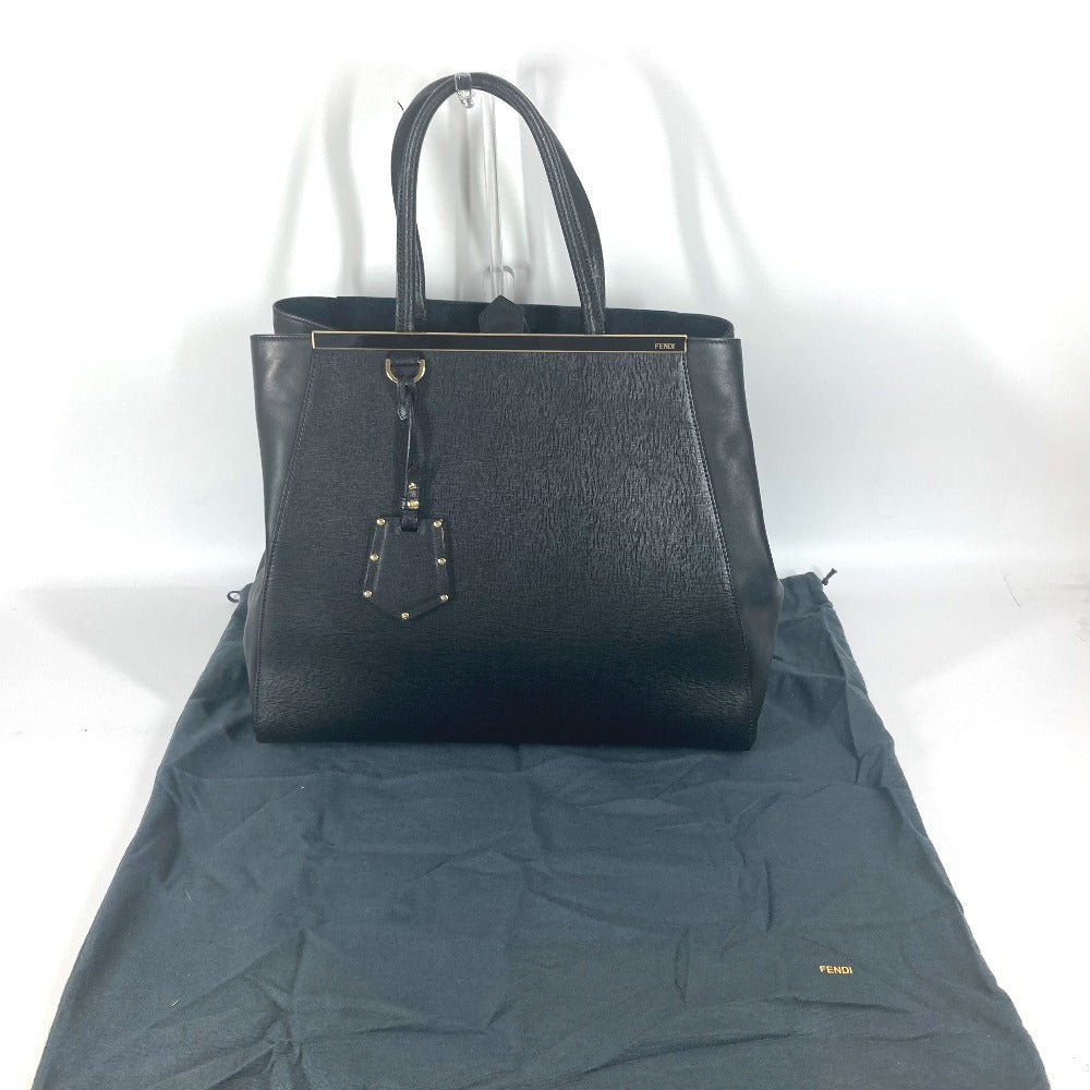 FENDI Tote Bag 8BH251 leather black To joule