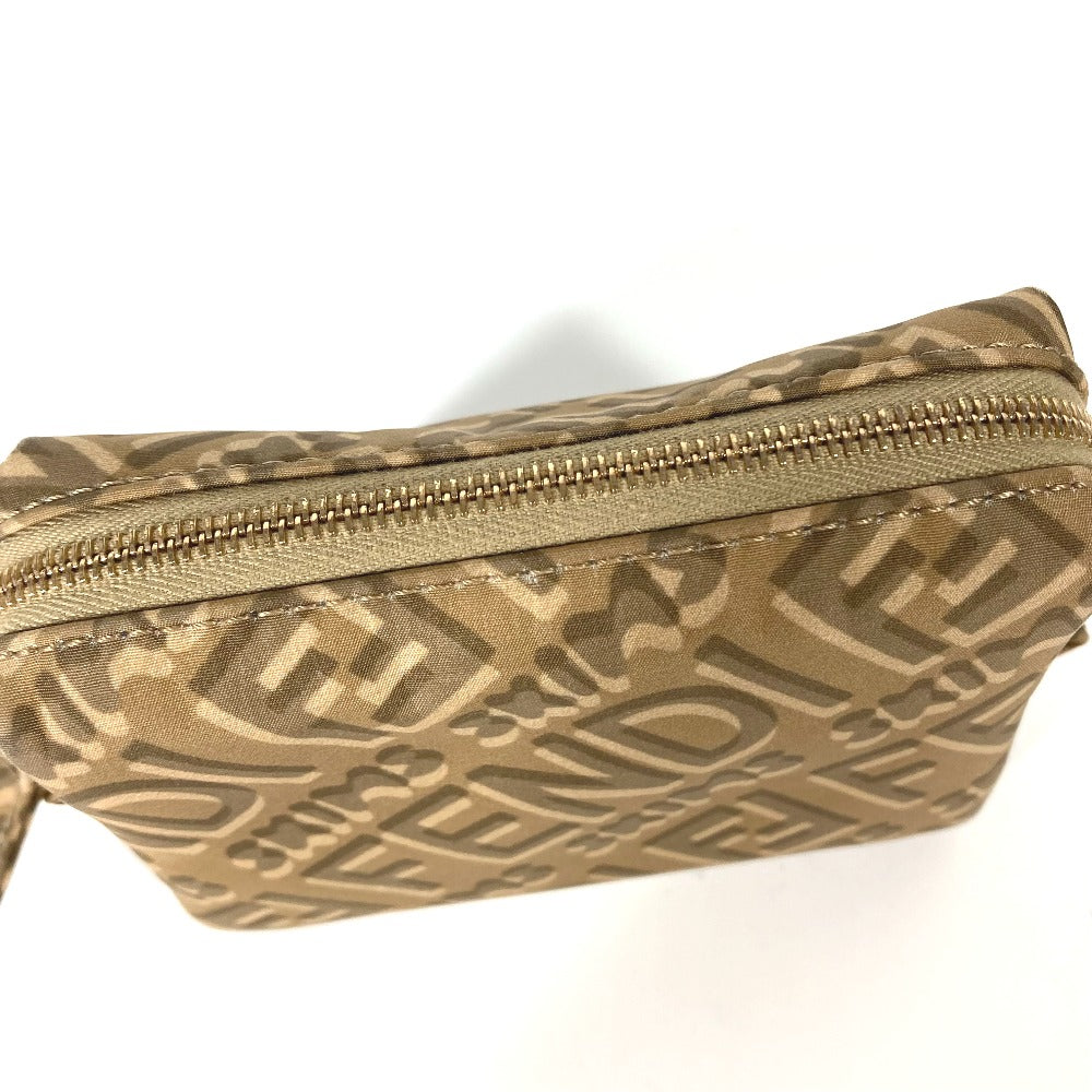 FENDI Pouch 8N0179 Nylon beige SKIMS collaboration logo