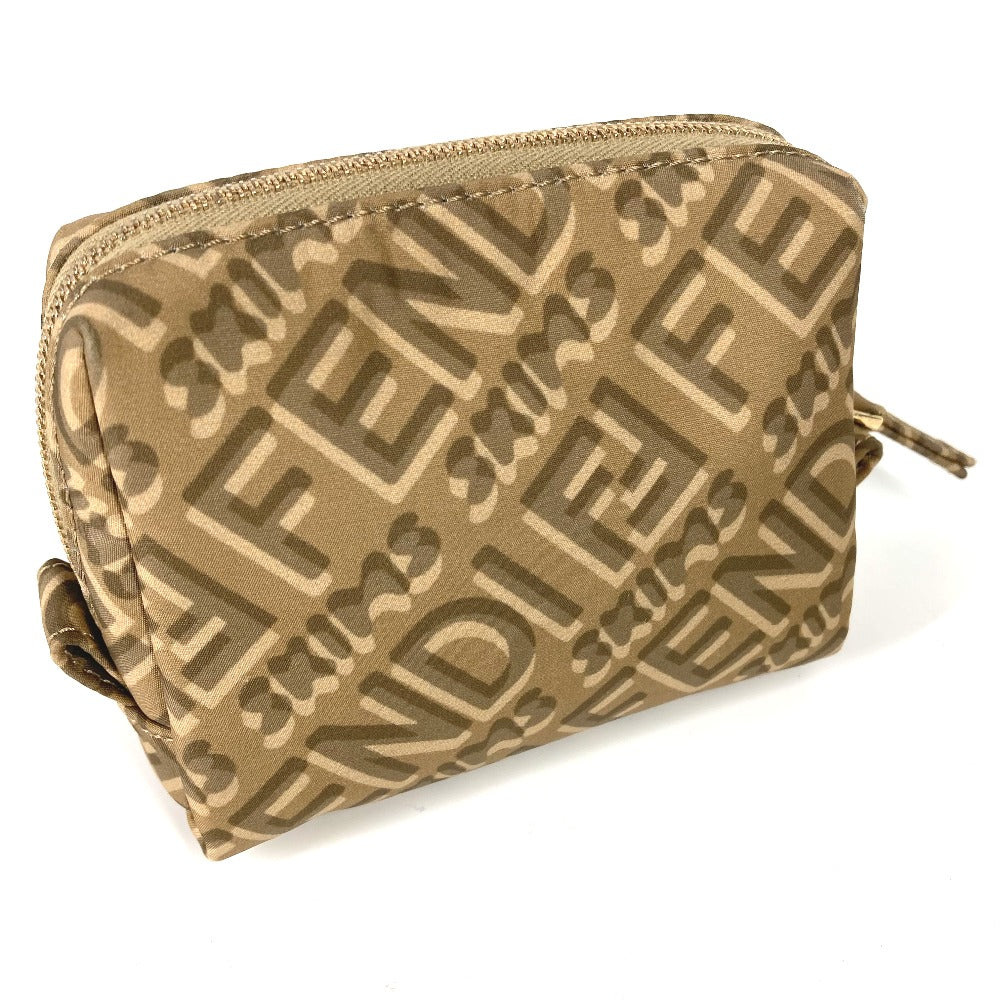 FENDI Pouch 8N0179 Nylon beige SKIMS collaboration logo