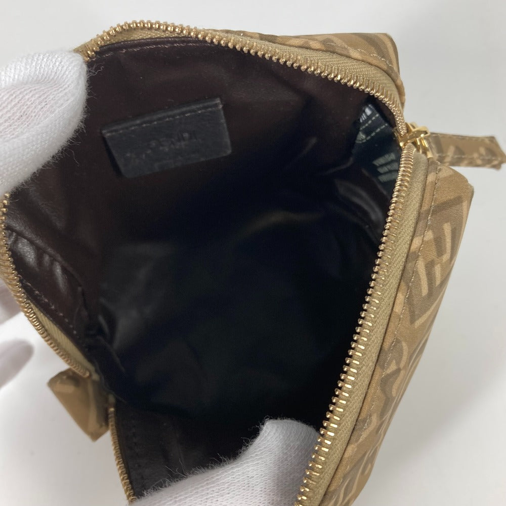 FENDI Pouch 8N0179 Nylon beige SKIMS collaboration logo