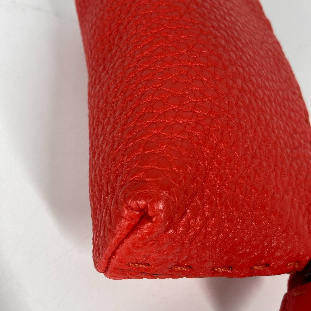 FENDI Pouch 8N0115 leather Red Celeria Women Used Authentic