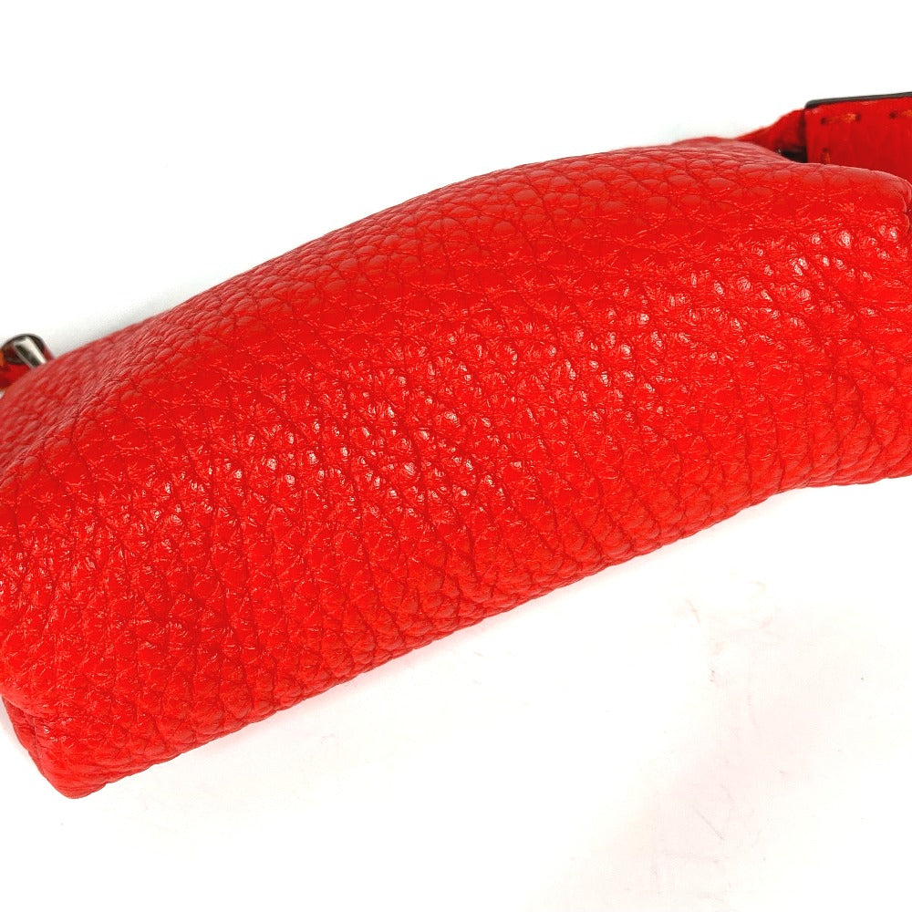 FENDI Pouch 8N0115 leather Red Celeria Women Used Authentic