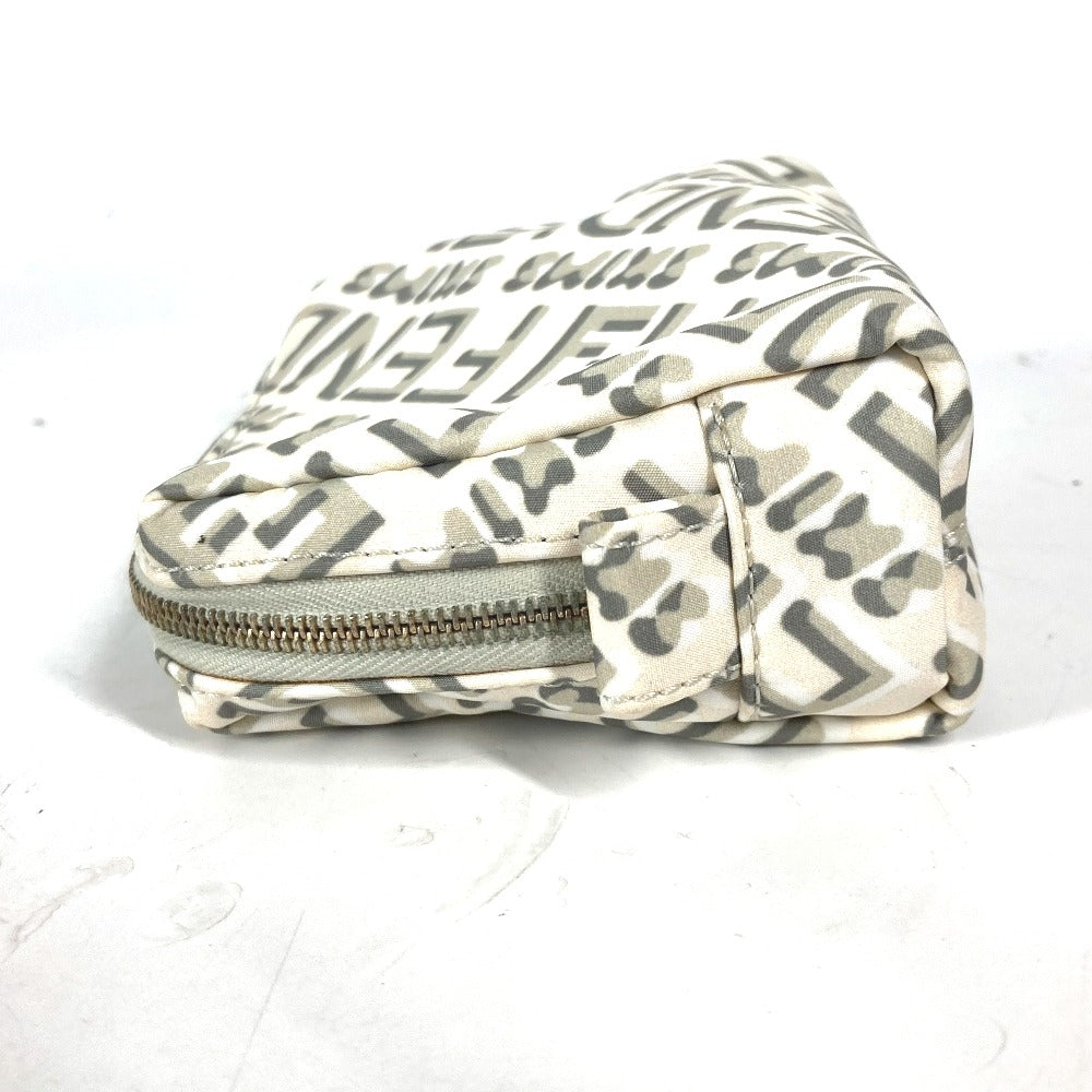 FENDI Pouch 8N0179 Nylon white SKIMS collaboration Skims logo