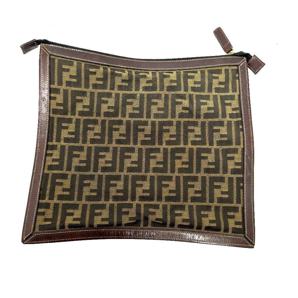 FENDI business bag canvas Brown Zucca Pattern