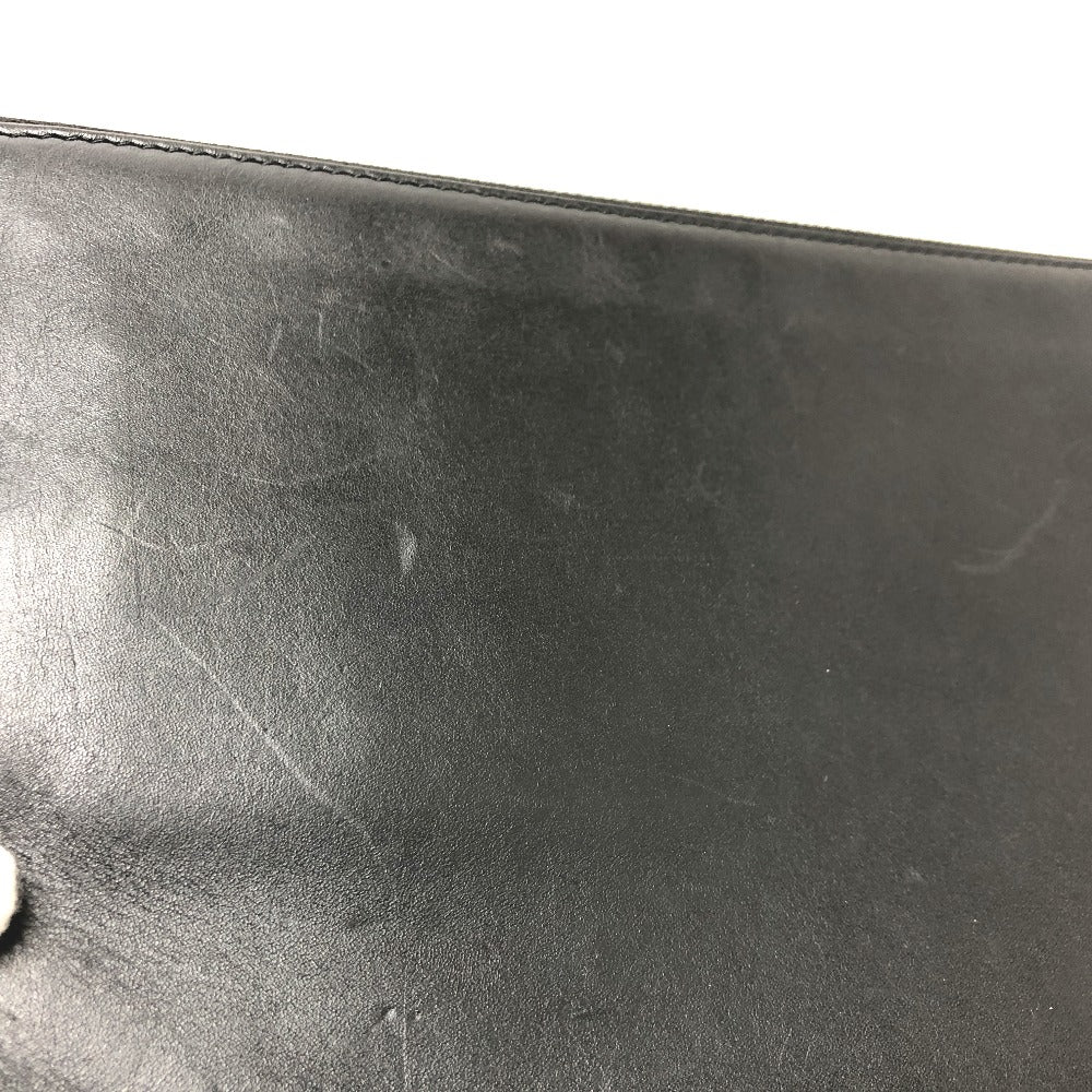 FENDI Clutch bag 7N0113 leather black logo Mini bag