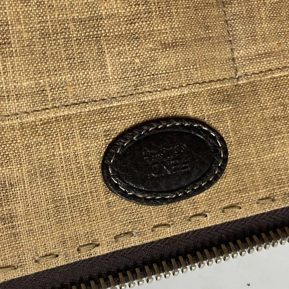 FENDI Clutch bag leather Dark brown bag pouch Celeria