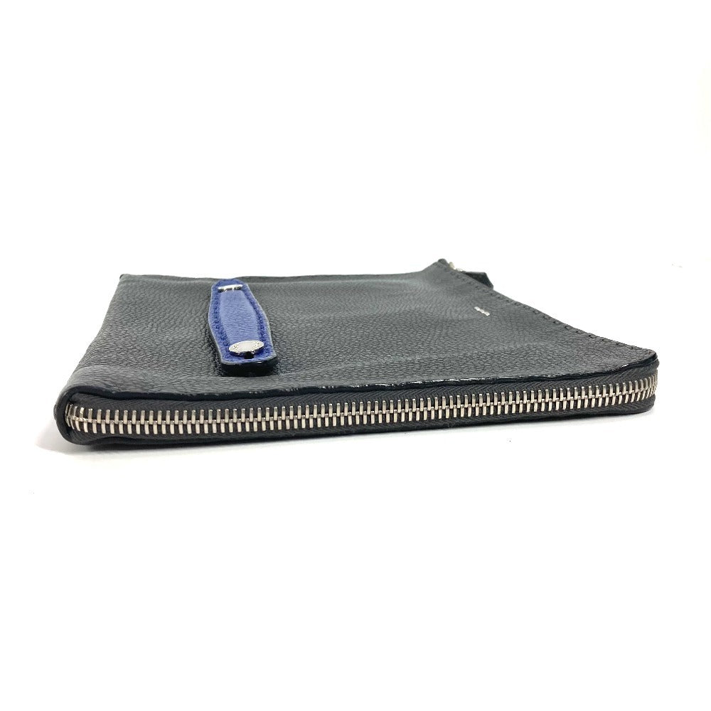 FENDI Clutch bag leather black Selleria logo