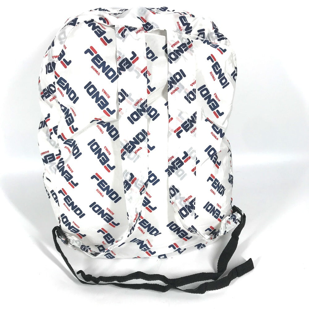 FENDI Backpack Nylon white backpack bag FILA collaboration