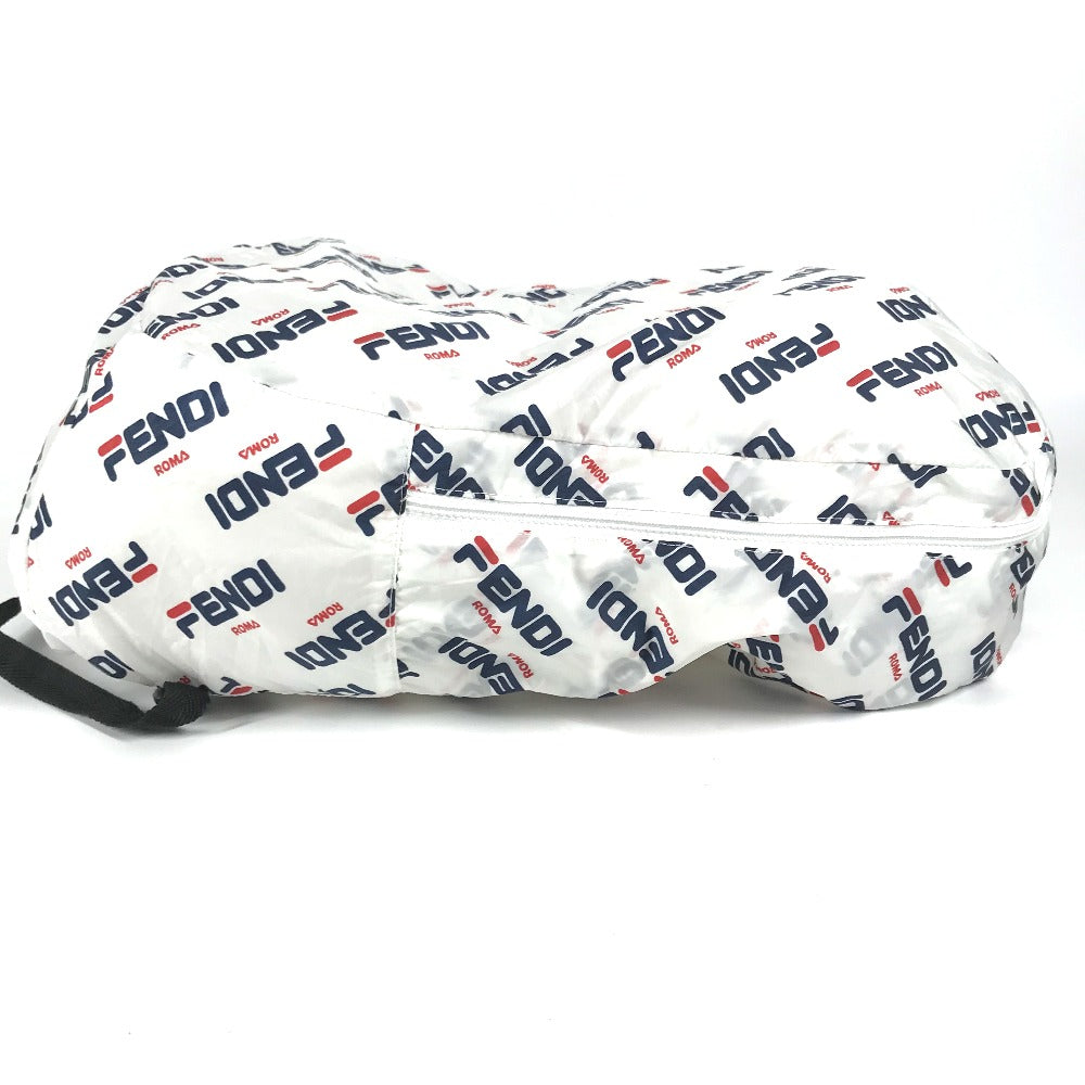 FENDI Backpack Nylon white backpack bag FILA collaboration