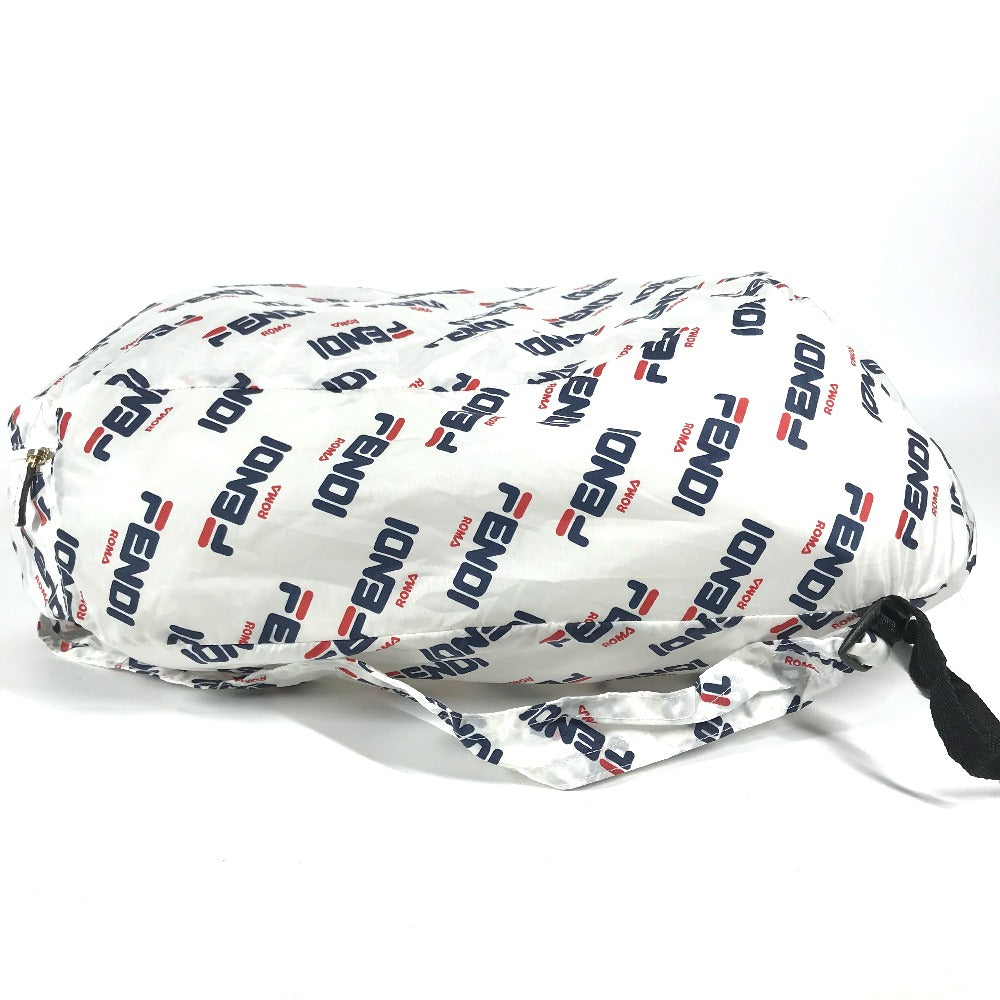 FENDI Backpack Nylon white backpack bag FILA collaboration