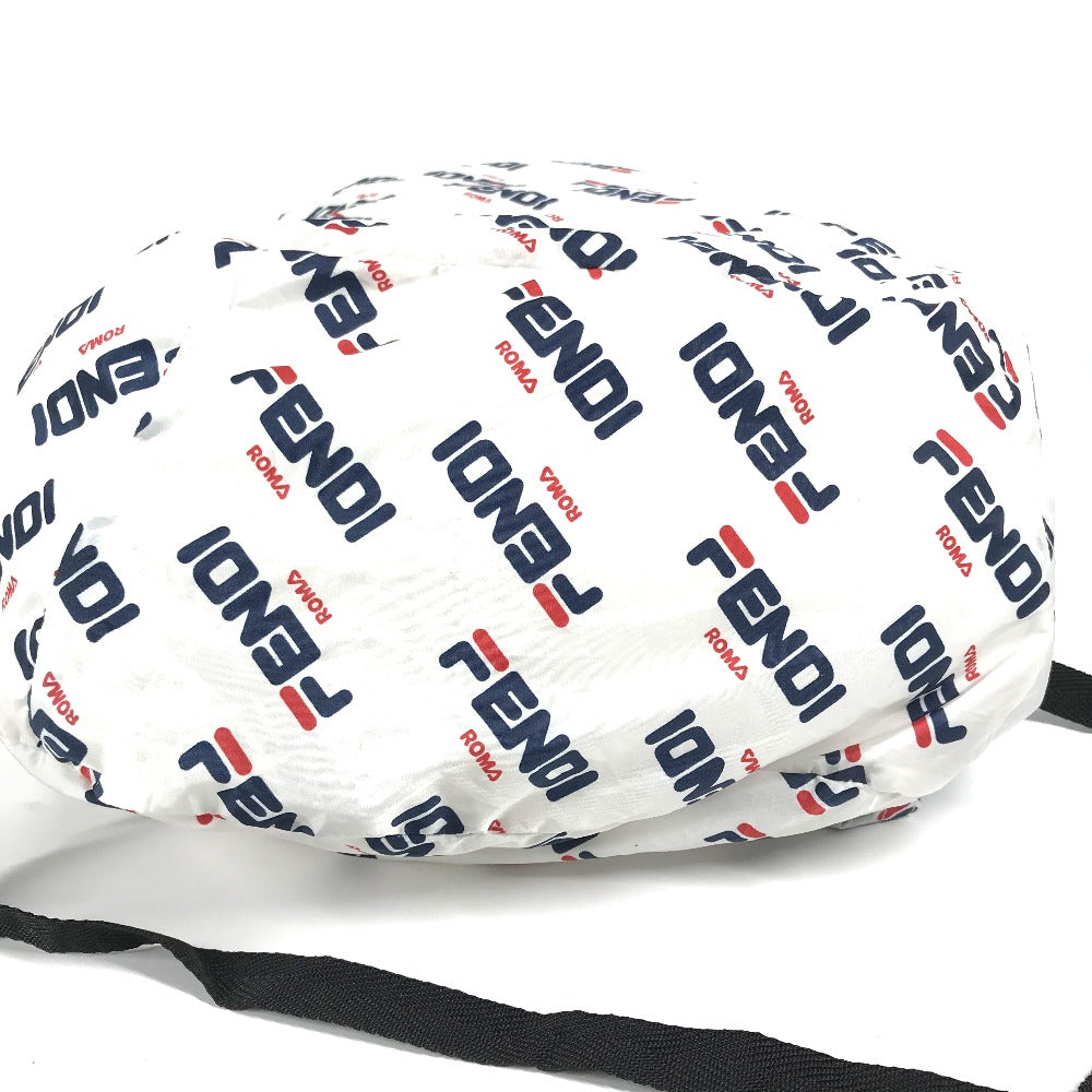 FENDI Backpack Nylon white backpack bag FILA collaboration