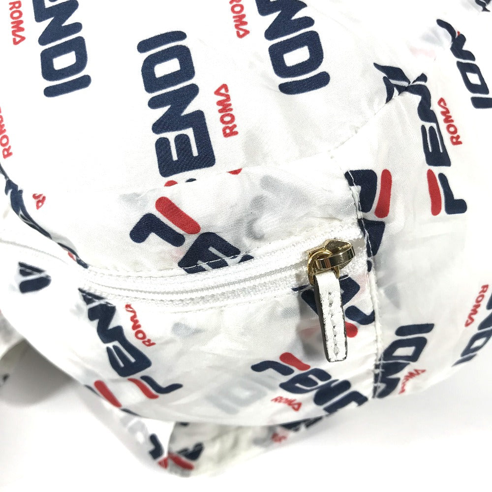 FENDI Backpack Nylon white backpack bag FILA collaboration