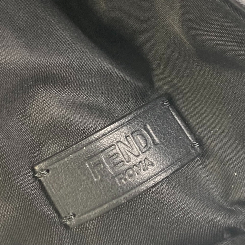 FENDI Tote Bag 7VA367 Nylon black Monster Bugs mens Used Authentic