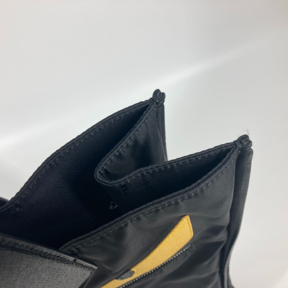 FENDI Tote Bag 7VA367 Nylon black Monster Bugs mens Used Authentic