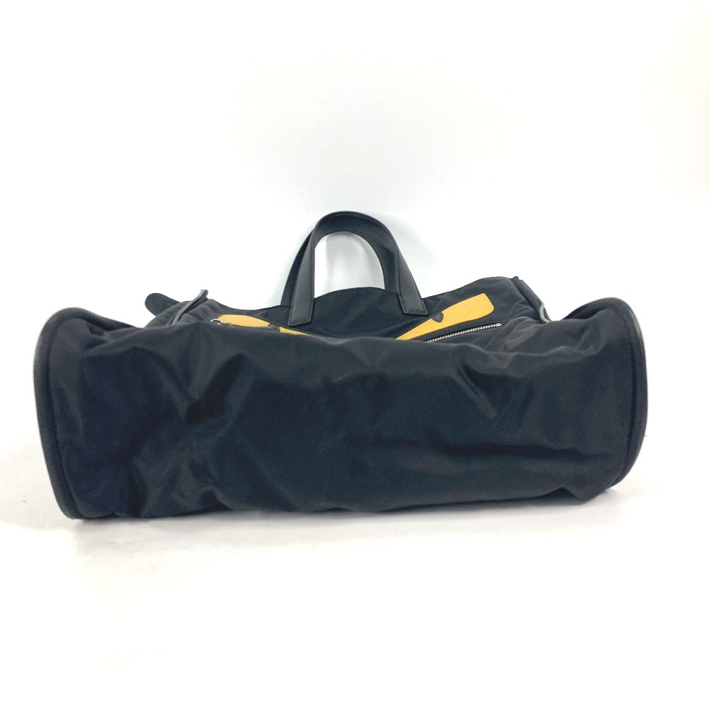 FENDI Tote Bag 7VA367 Nylon black Monster Bugs mens Used Authentic
