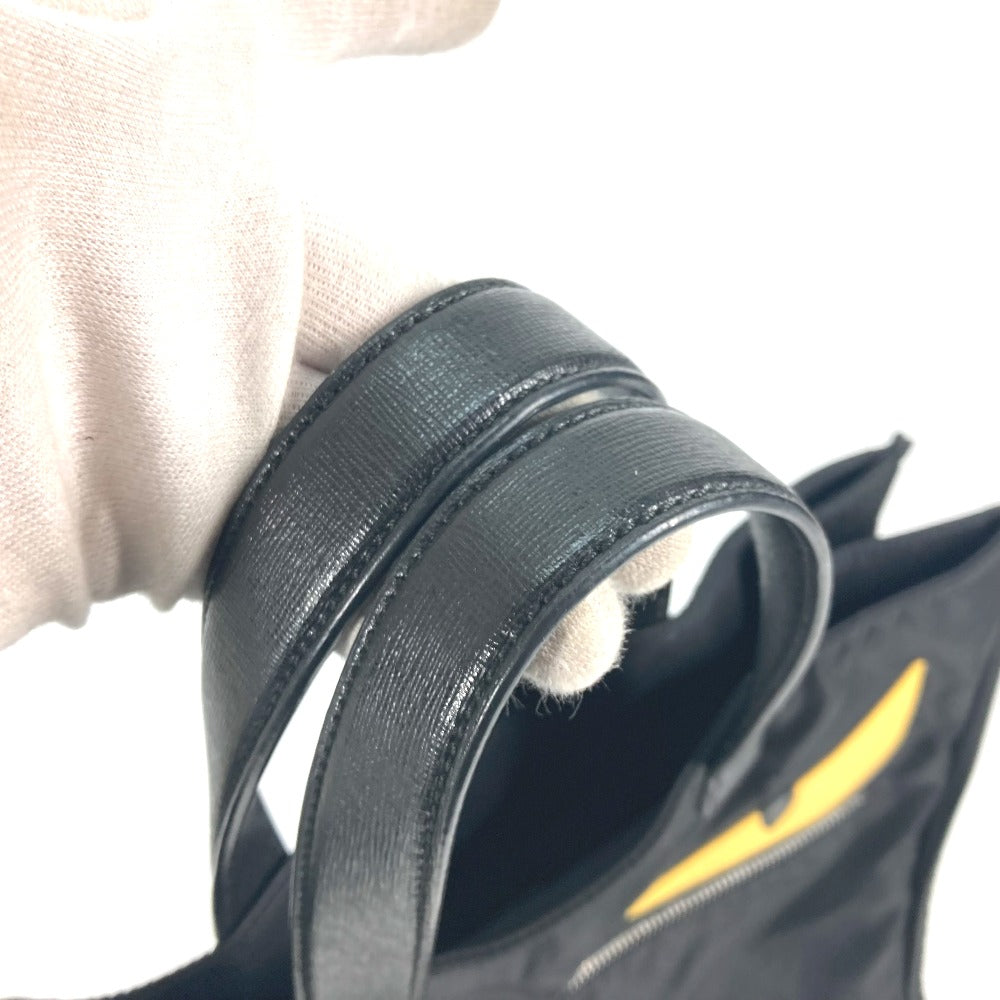 FENDI Tote Bag 7VA367 Nylon black Monster Bugs