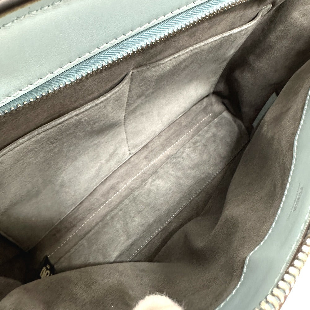 FENDI Handbag 8BN293 leather blue Dot com Women Used Authentic