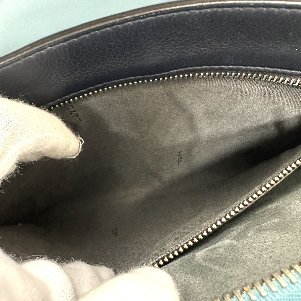 FENDI Handbag 8BN293 leather blue Dot com Women Used Authentic