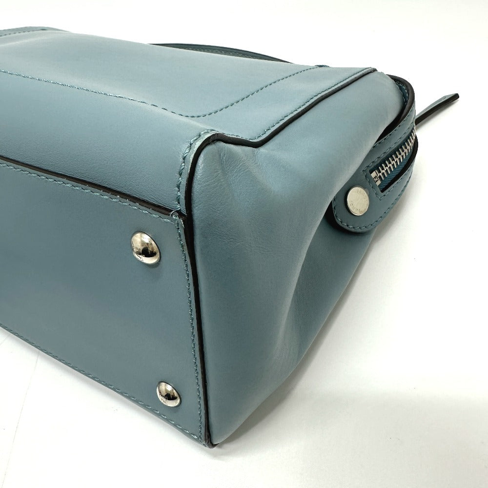 FENDI Handbag 8BN293 leather blue Dot com Women Used Authentic