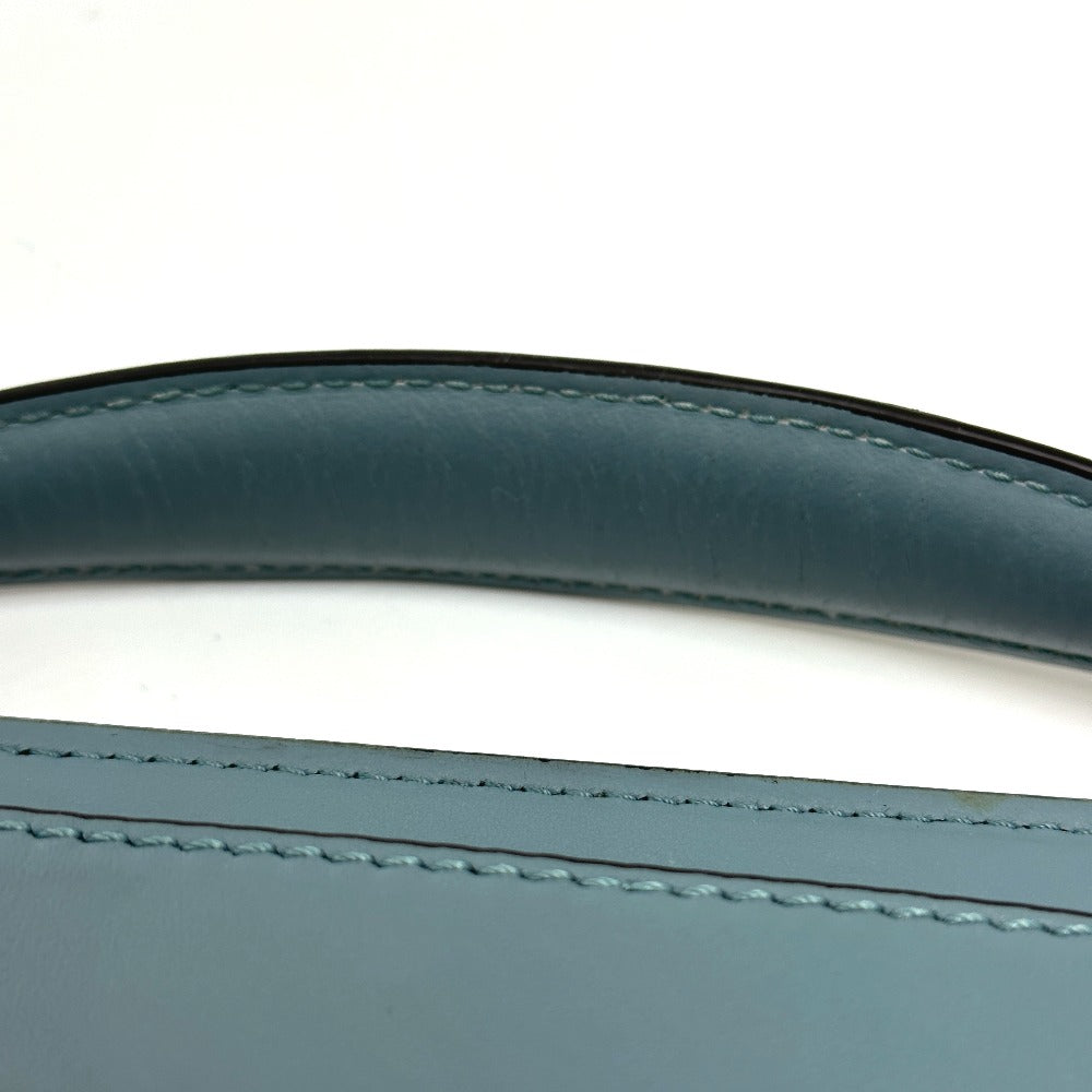 FENDI Handbag 8BN293 leather blue Dot com Women Used Authentic