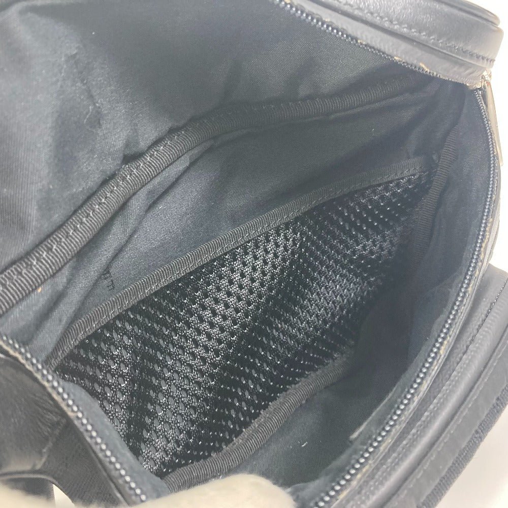 FENDI Sling bag 7VA483 polyamide/leather black Crossbody Shoulder Bag Zucca mesh mens Used Authentic